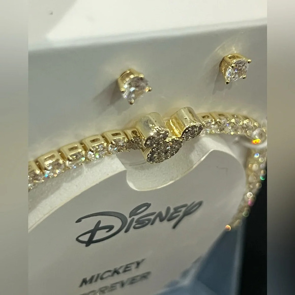 DISNEY MICKEY IS FOREVER ADJUSTABLE BRACELET WITH EARRINGS - Picture 10 of 11